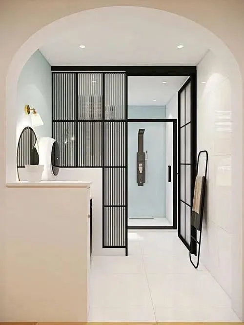 Glass shower partition price India modern bathroom toughened glass