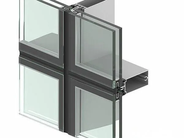 Commercial glass glazing facade