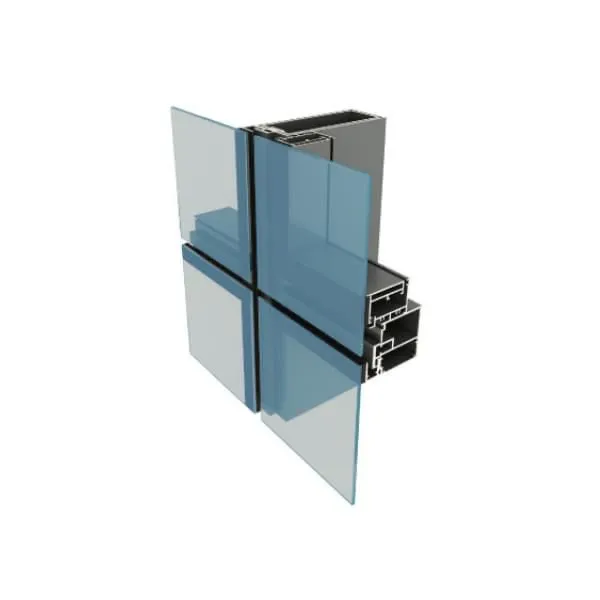 Curtain wall glass glazing system for building facade