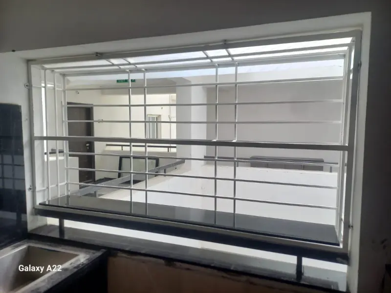 Balcony safety grill design - strong window and railing protection for homes