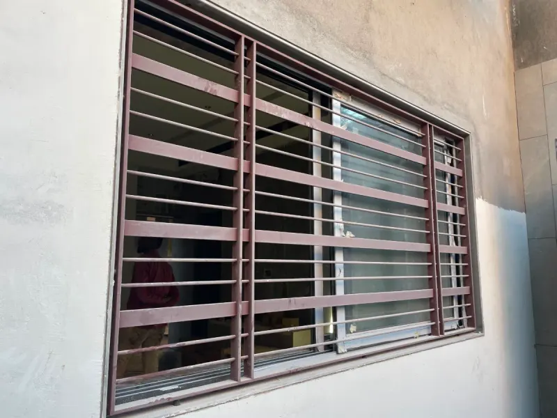 Horizontal window grill design, available in aluminium, iron and brass - strong safety for homes