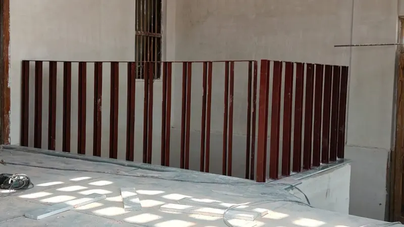 Vertical window grill design, available in aluminium, iron and brass - strong safety for homes