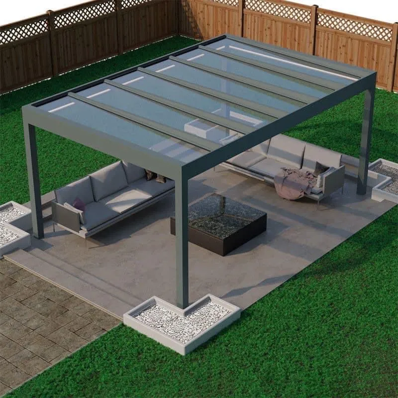 Thumbnail: motorized glass pergola roof