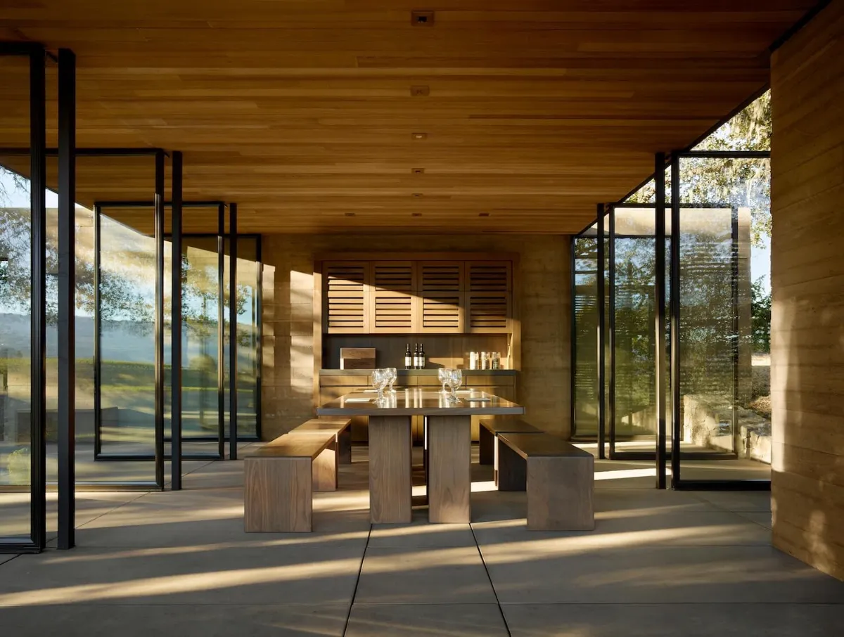 Slim profile bi-fold door - modern design