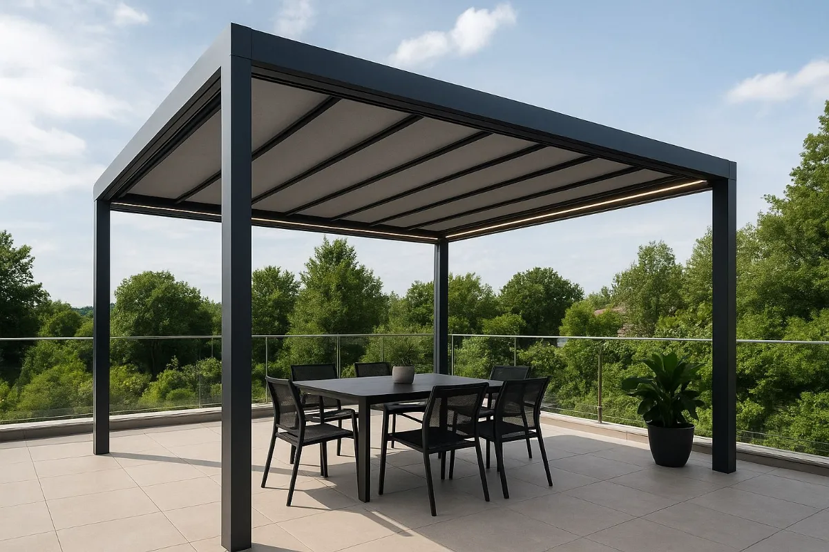 Thumbnail: motorized rooftop pergola terrace