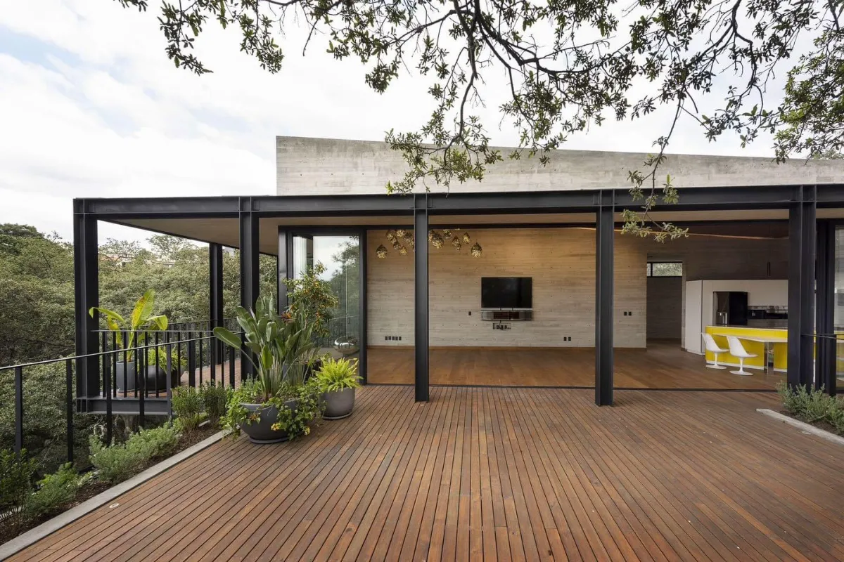 Thumbnail: villa retractable pergola design