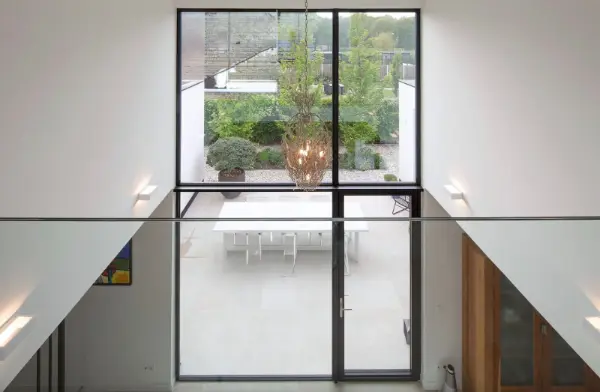Aluminium glass doors with minimal profiles